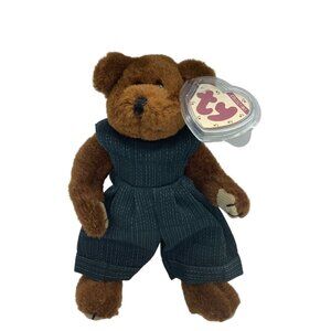 Ty Collectible Henry Bear Plush Tag Style 6005 Brown Fur Striped Outfit 8"